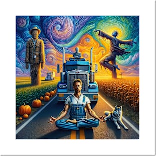 Zen Trucker Scarecrows Posters and Art